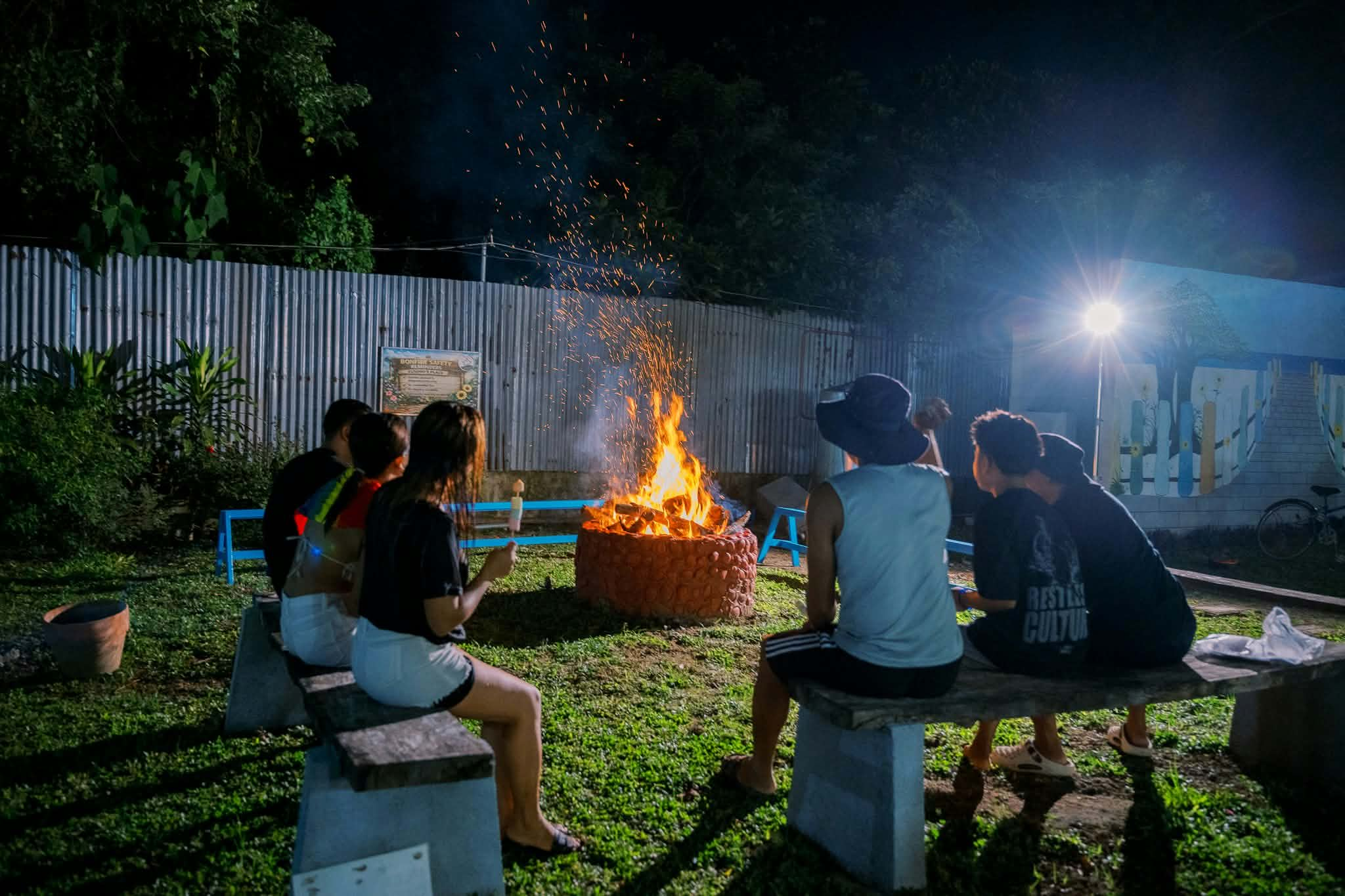 Bonfire night with friends