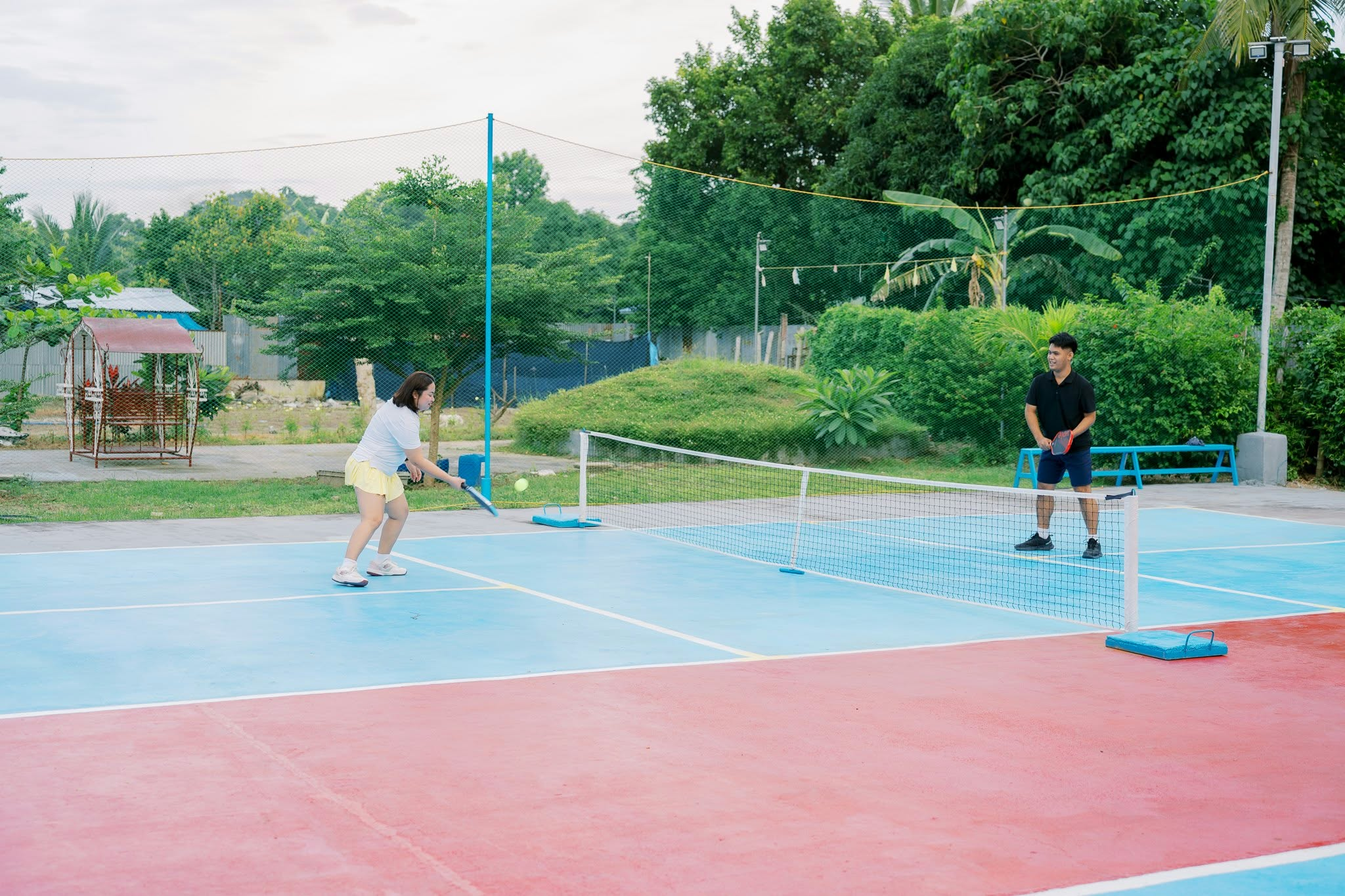 Friendly match on the sports court